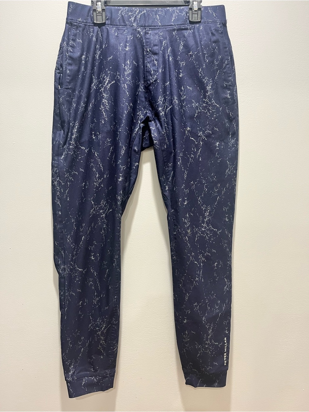 Peter Millar Crown Sport Atlas Performance Jogger Pants Men  S Small Navy Marble